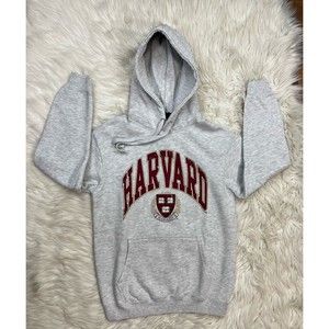 Harvard Hoodie in White Marle (Gray) Harvard Logo Relaxed Fit NWT Size XXS